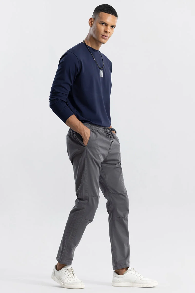 SNITCH Grey Starkie Ash Grey Cargo Pant for Men | Best Price UAE